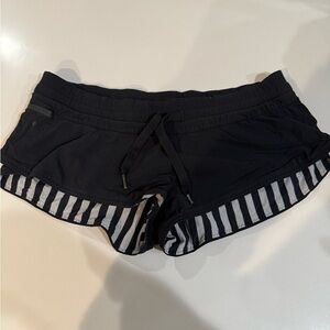 Black Striped Women's Lululemon reversible swim Shorts